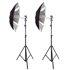 Набор студийного света с зонтом Prolighting PLAS 83 silver Kit-2